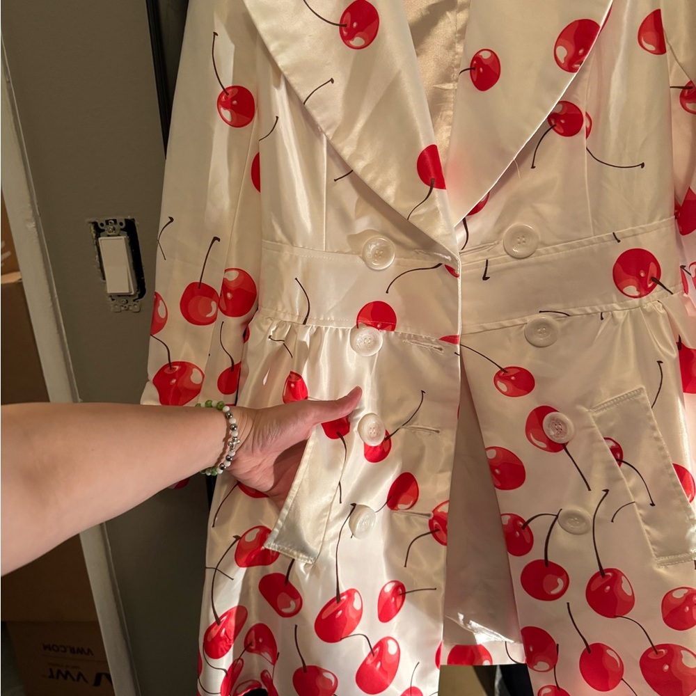 Cherry On Top Trench Coat - Picture 2 of 9